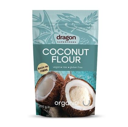 Био Кокосово брашно | Coconut Flour | Dragon Superfoods, 200 гр 