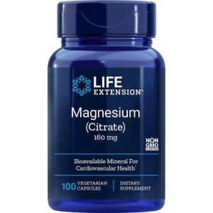  Магнезий цитрат 160 мг | Magnesium citrate | Life Extension, 100 капс  