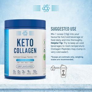Кето хидролизиран колаген с МСТ 325 гр | Keto Collagen with MCT | Applied Nutrition, 25 дози 