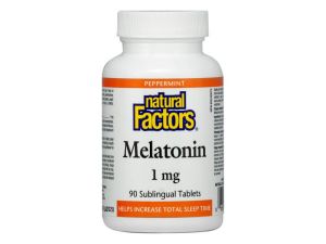 Мелатонин 1 мг | Melatonin | Natural Factors, 90  субл.табл. 