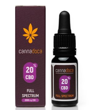 CBD конопено масло 20 % Канабидиол 1000 мг | CBD Oil Full spectrum 20 % | Cannadoca, 10 мл