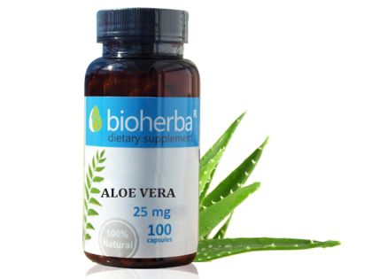 Алое Вера 25 мг | Aloe Vera | Bioherba, 100 капс