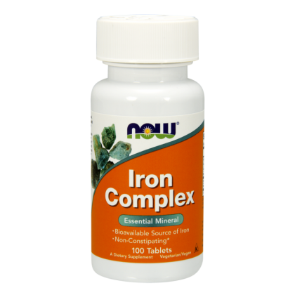 Желязо комплекс 13.5 мг | Iron Complex | Now Foods, 100 Таблетки  