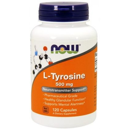 Л- Тирозин 500 мг | L- Tyrosine | Now Foods, 60 Капсули