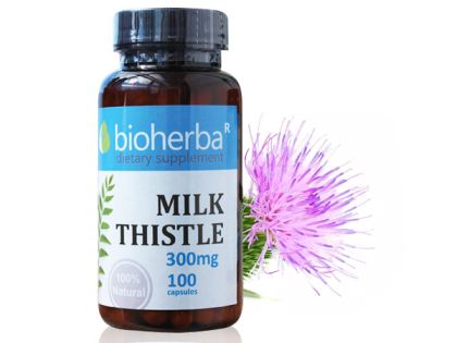 Бял трън 300 мг | Milk Thistle | Bioherba, 100 капс