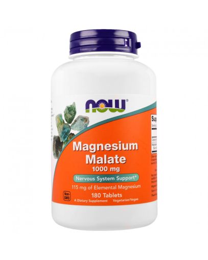  Магнезий Малат 1000 мг | Magnesium Malate | Now Foods, 180 табл 