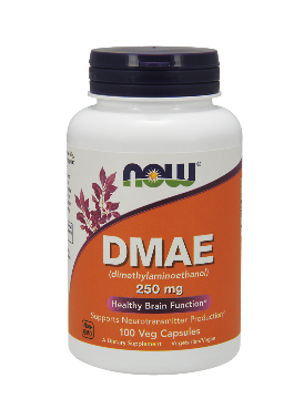 ДМАЕ  ( Диметиламиноетанол ) 250мг | DMAE (Dimethylaminoethanol) | Now Foods, 100 капс 