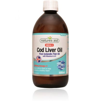 Масло от дроб на Треска | Cod Liver oil | Nature's Aid 500 мл