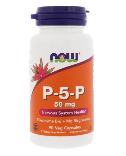 Витамин B-6, Пиридоксин 50 мг| Vitamin P-5-P | Now Foods, 90 капс