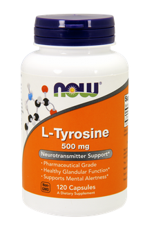 Л- Тирозин 500 мг | L- Tyrosine | Now Foods, 120 капс 