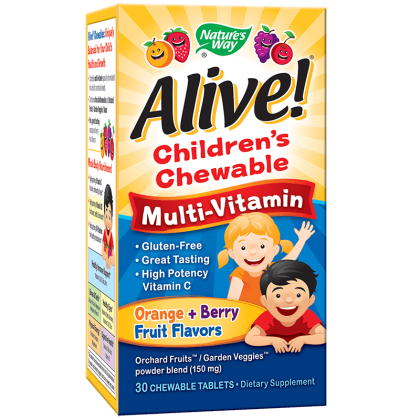 Дъвчащи мултивитамини за деца |   Alive Multi-Vitamin | Nature’s Ways, 30 дъвч.табл