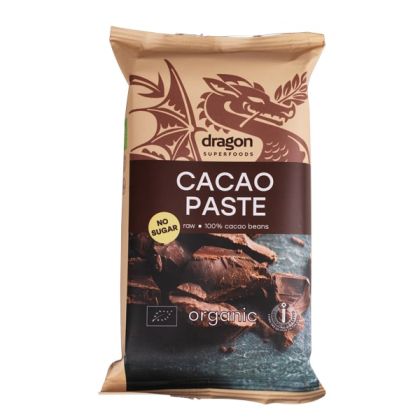 Био какаова паста блокче 180 гр  | Dragon Superfoods