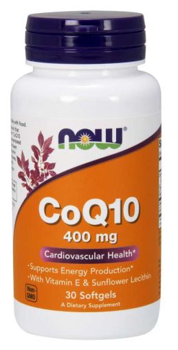 Коензим Q10, 400 мг | Coenzym CoQ10 | Now Foods