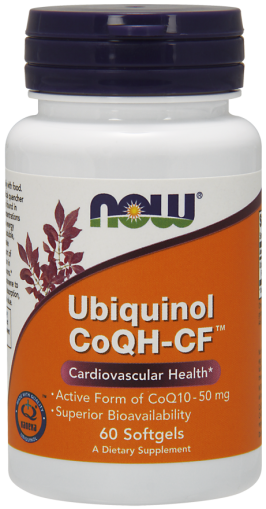 Убиквинол 50 мг | Ubiquinol CoQH-CF| Now Foods, 60 draveta