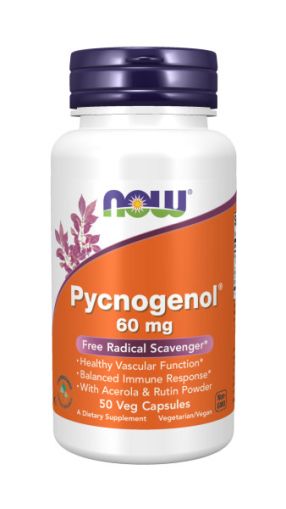 Пикногенол и биофлавоноиди 60 мг | Pycnogenol | Now Foods, 50 капс