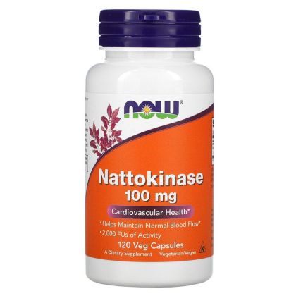 Натокиназа 100 мг |  Nattokinase | Now Foods, 120 капс 