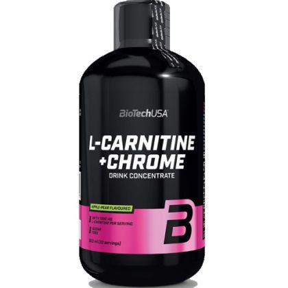 Течен Карнитин с Хром  | Liquid L-Carnitine + Chrome | Biotech, 500 мл 