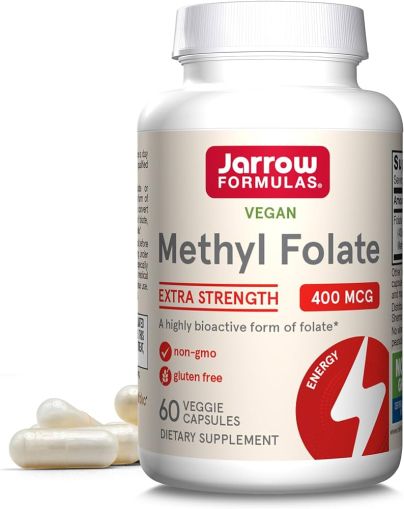 Метил Фолат  400 мкг | Methyl Folate | Jarrow Formulas, 60 капс 