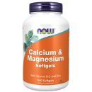 Калций и Магнезий, Витамин Д | Calcium Magnesium | Now Foods, 240 драж.  