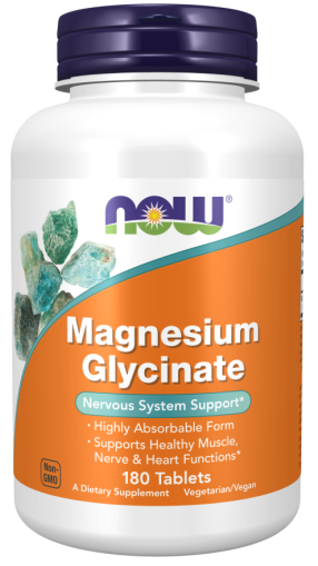 Магнезий  Глицинат | Magnesium Glycinate | Now Foods ,  180 табл. 