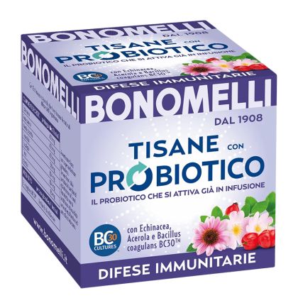 Билков чай с пробиотик за имунната система | Tisane con Probiotico Difese Immunitarie | Bonomelli, 10 филтърни пакетчета