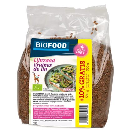 Ленено семе БИО | Biofood Lijnzaad BIO | Damhert Nutrition 1 kg