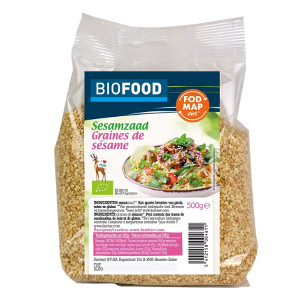 Сусамово  семе небелено БИО | Biofood Sesamzaad BIO | Damhert Nutrition 500 g