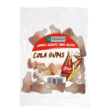 Дъвчащи желирани бонбони с вкус на Кола без захар | Cola Gums | Damhert Nutrition 100 g