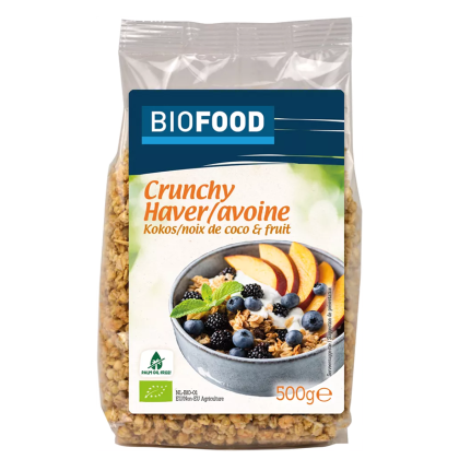 Хрупкави овесени ядки с кокос и плодове БИО| Crunchy Haver Cocos Fruit BIO | Damhert Nutrition 500 g