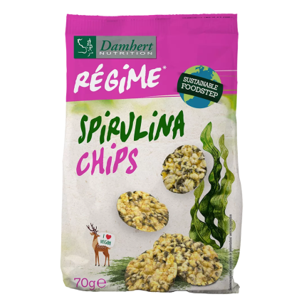 Диетичен чипс от спирулина| Régime Spirulina Chips | Damhert Nutrition 70 g