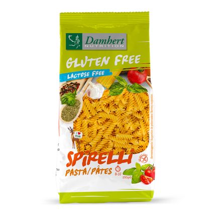Spirelli Pasta| Спираловидна паста без глутен и лактоза | Damhert Nutrition 250 g