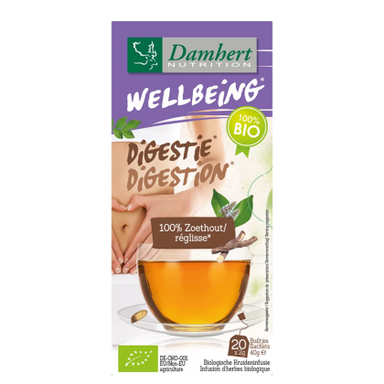 Чай за храносмилане (женско биле) БИО| Wellbeing Digestie | Damhert Nutrition 20 филтърни пакетчета