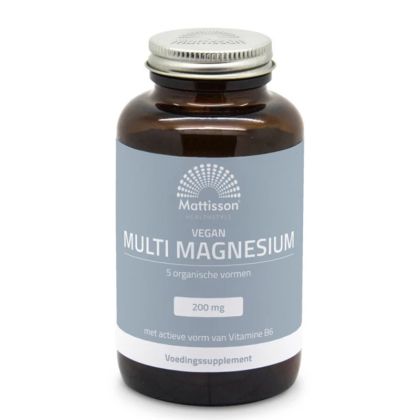 Mулти Магнезий + витамин В6 (веган формула) | Vegan Multi Magnesium | Mattisson Healthstyle, 90 таблетки