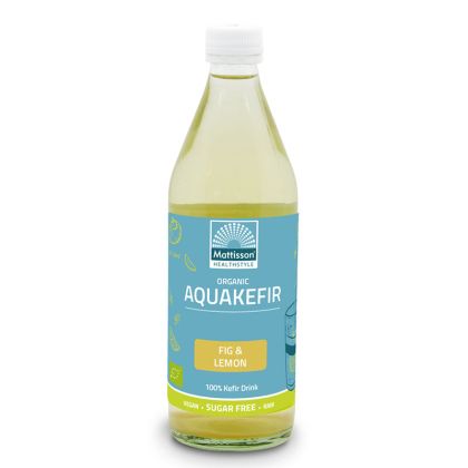 Аквакефир БИО със смокиня и лимон | Organic Aquakefir Fiг Lemon Drink | Mattisson Healthstyle, 500 мл
