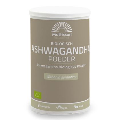 Ашваганда БИО | Biologisch Ashwagandha Poeder | Mattisson Healthstyle, 200 г прах