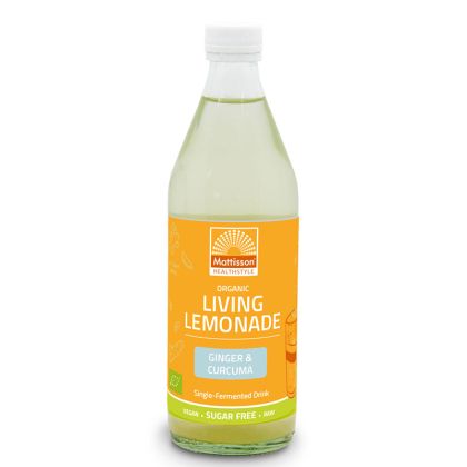 Жива лимонада с джинджифил и куркума, БИО | Organic Living Lemonade Ginger Curcuma | Mattisson Healthstyle, 500 мл
