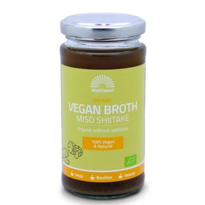 Зеленчуков бульон с Мисо и гъби Шийтаке | Organic Vegan Broth Miso Shiitake | Mattisson Healthstyle, 240 мл
