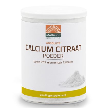 Калций (цитрат) | Calcium Citraat Poeder | Mattisson Healthstyle, 125 г прах