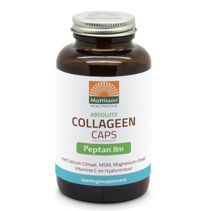 Колаген (говежди, тип 2) с калций, магнезий, витамин С и хиалуронова киселина | Runder Collageen Type II | Mattisson Healthstyle, 180 капсули