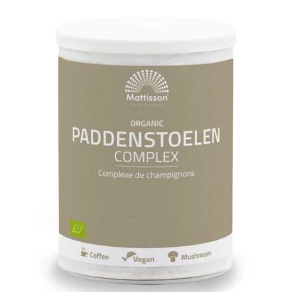 Комплекс от Гъби (чага, кордицепс, лъвска грива, майтаке, рейши и шийтаке) | Organic Paddenstoelen Complex | Mattisson Healthstyle, 100 г прах