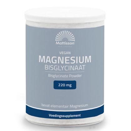 Магнезий (бисглицинат) веган | Magnesium Bisglycinaat Vegan | Mattisson Healthstyle, 200 г прах