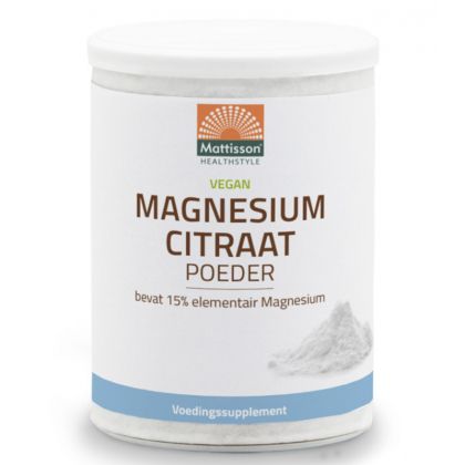Магнезий (магнезиев цитрат) | Magnesium Citraat poeder | Mattisson Healthstyle, 200 г прах
