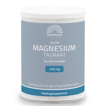 Магнезий (таурат) веган | Magnesium Tauraat Vegan | Mattisson Healthstyle, 250 г прах