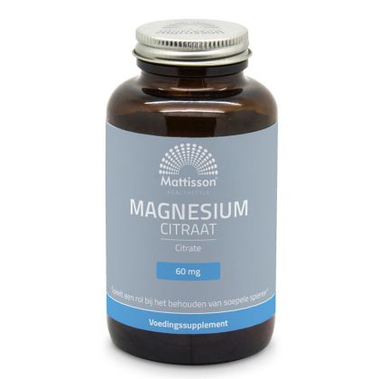 Магнезий (цитрат) | Magnesium Citraat | Mattisson Healthstyle, 180 капсули
