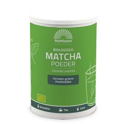 Матча БИО | Biologische Matcha Poeder Instant | Mattisson Healthstyle, 350 г прах