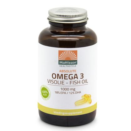 Рибено масло 1000 мг ЕPA/DHA 180 мг/ 120 мг | Absolute Omega 3 Visolie | Mattisson Healthstyle, 120 капсули