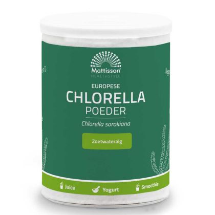 Хлорела (европейска) | Еuropese Chlorella Poeder | Mattisson Healthstyle, 125 г прах