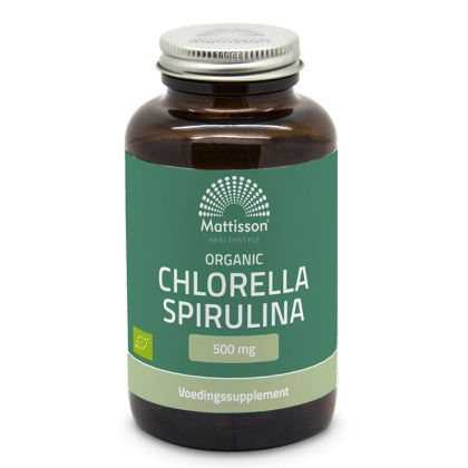 Хлорела + Спирулина, БИО | Organic Chlorella Spirulina | Mattisson Healthstyle, 240 таблетки