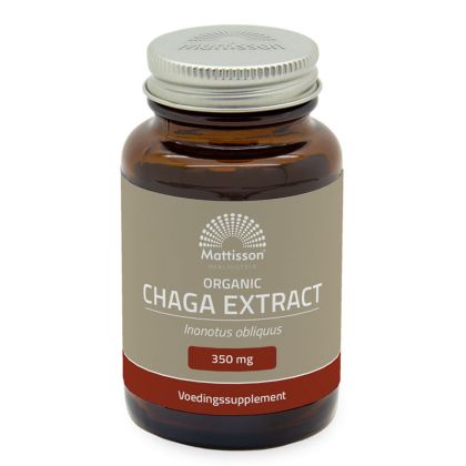 Чага 350 мг, БИО | Organic Chaga Extract | Mattisson Healthstyle, 60 капсули