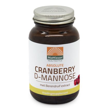 Червена боровинка, D-маноза с екстракт от мечо грозде | Vegan Cranberry D-Mannose met Beredruif Extract | Mattisson Healthstyle, 90 таблетки